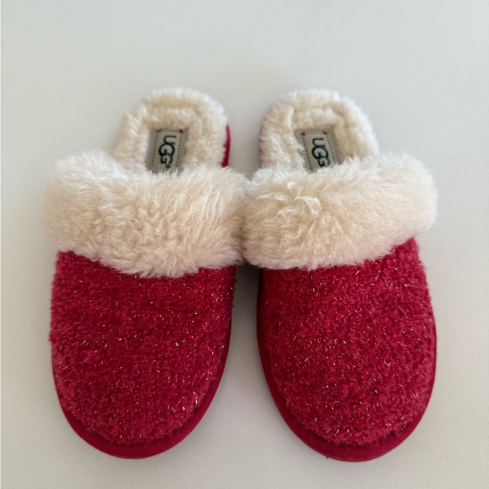 UGG Red and Cream Cozy Slippers